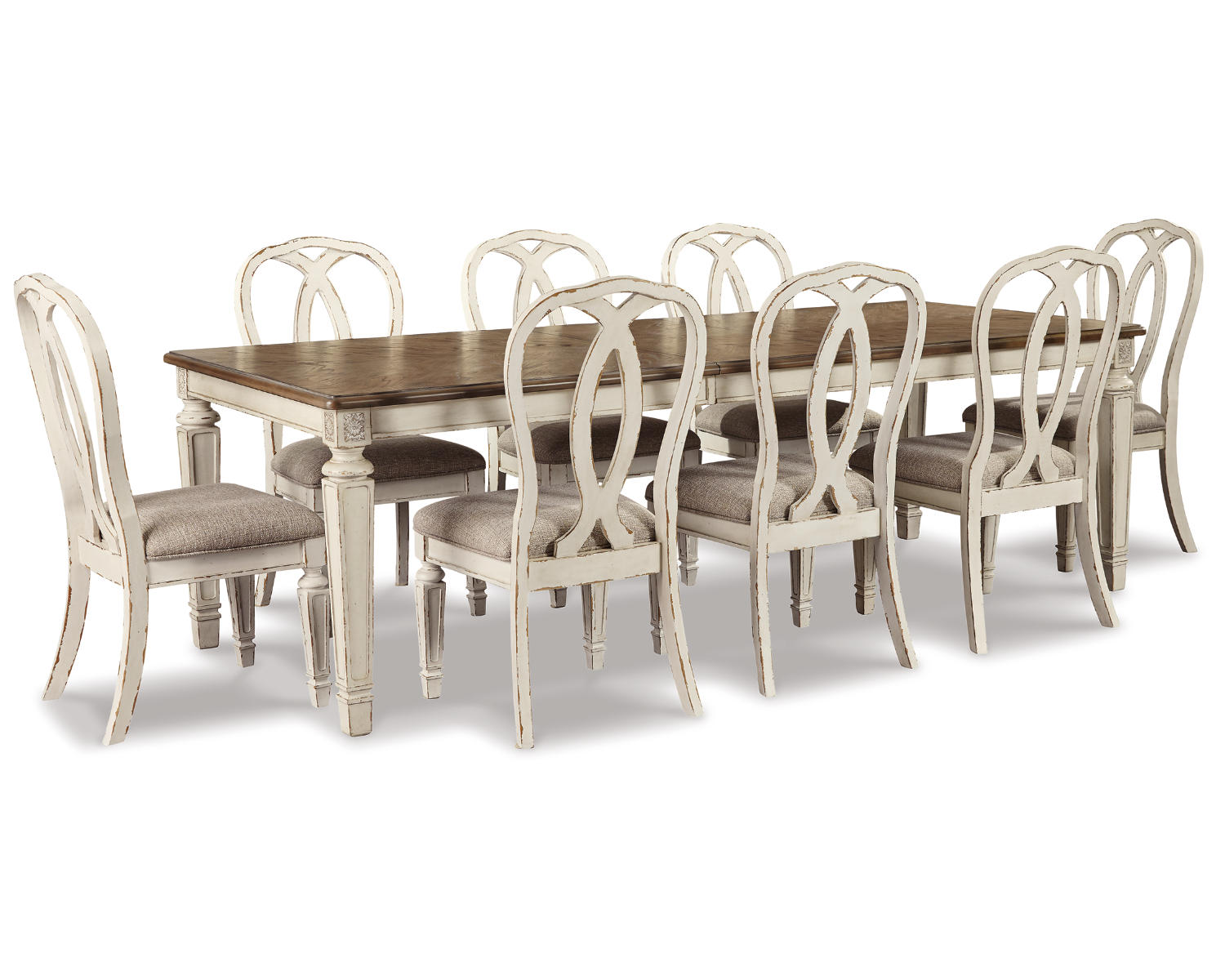 Realyn Dining Extension Table and 8 Chairs