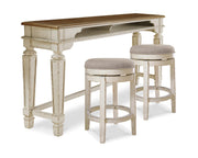 Realyn Counter Height Dining Table and 2 Barstools