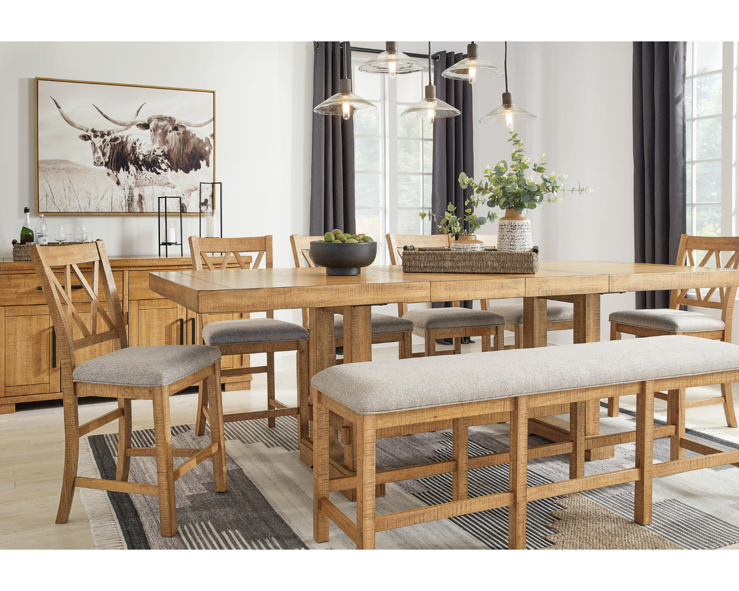 Havonplane 72" Counter Height Dining Bench