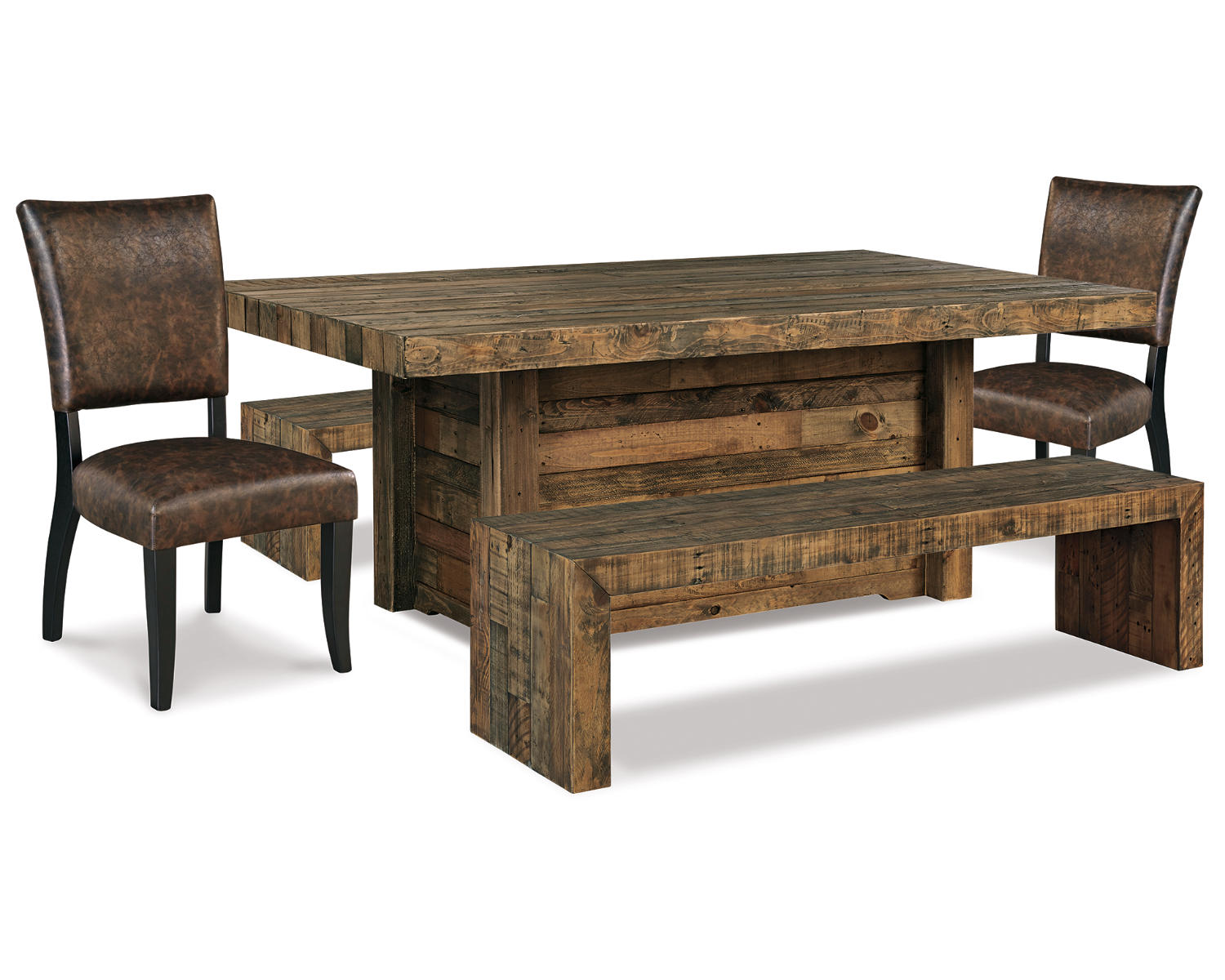Sommerford Dining Table and 2 Chairs and 2 Benches