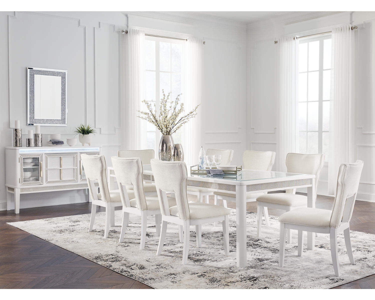Chalanna Dining Table and 8 Chairs