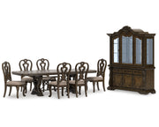 Maylee Dining Table with 6 Chairs and Buffet and Hutch
