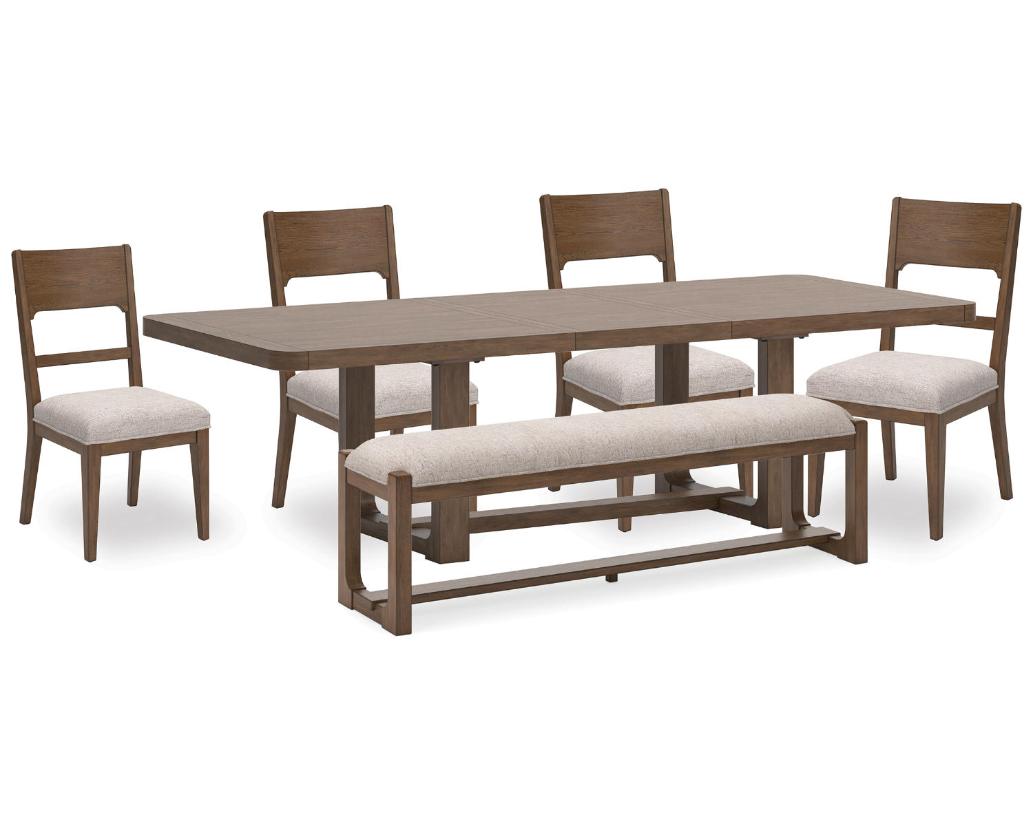 Cabalynn Dining Table, 4 Chairs and Bench