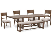 Cabalynn Dining Table, 4 Chairs and Bench