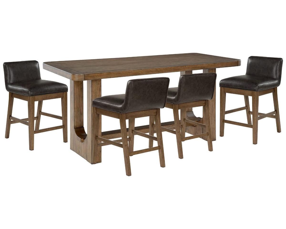 Cabalynn Counter Height Dining Table and 4 Barstools