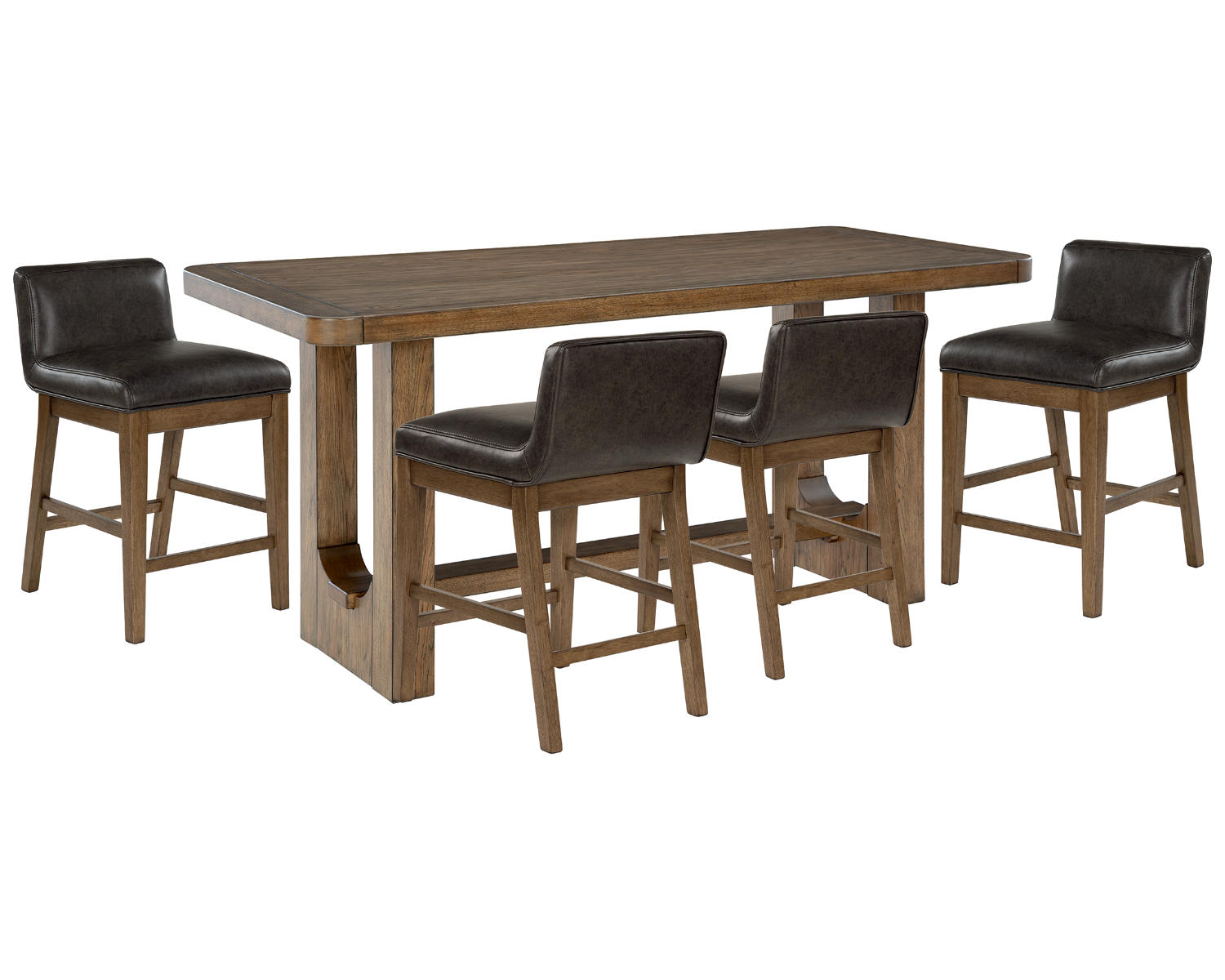 Cabalynn Counter Height Dining Table and 4 Barstools