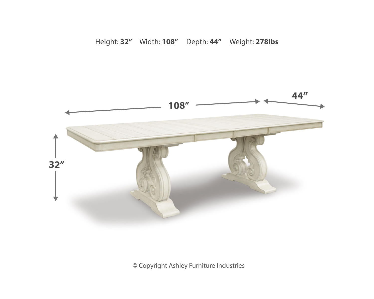 Arlendyne Extension Dining Table and 8 Chairs