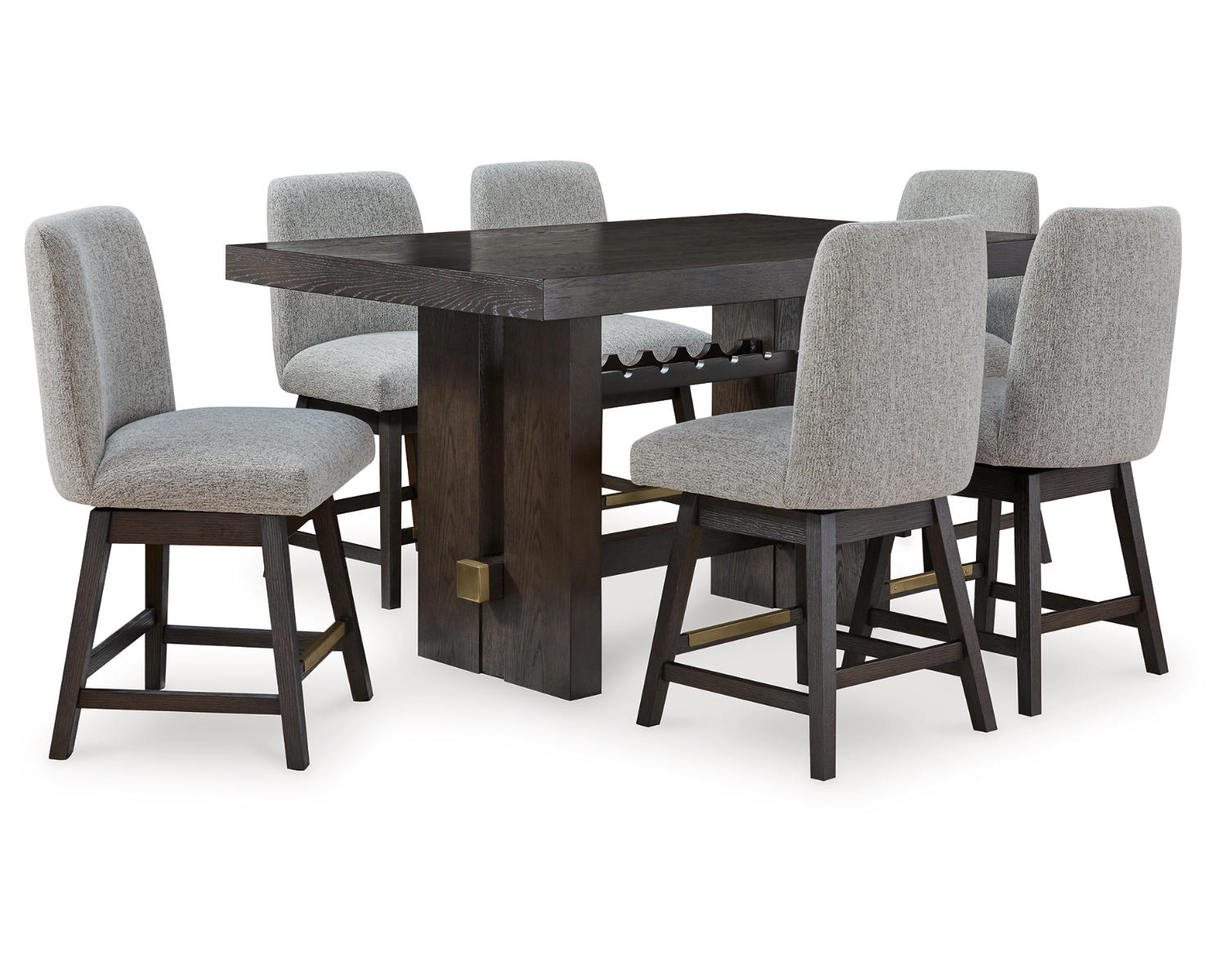 Burkhaus Counter Height Dining Table and 6 Barstools