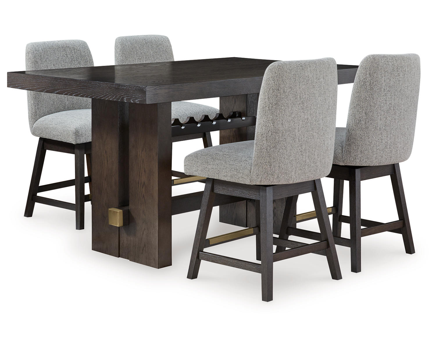 Burkhaus Counter Height Dining Table and 4 Barstools