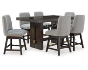 Burkhaus Counter Height Dining Table and 6 Barstools
