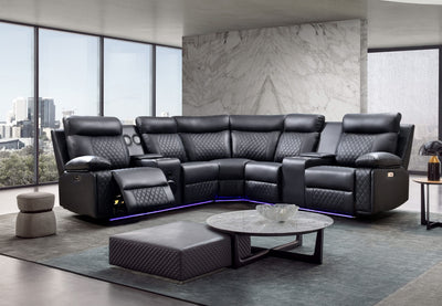 Dona Leather Sectional