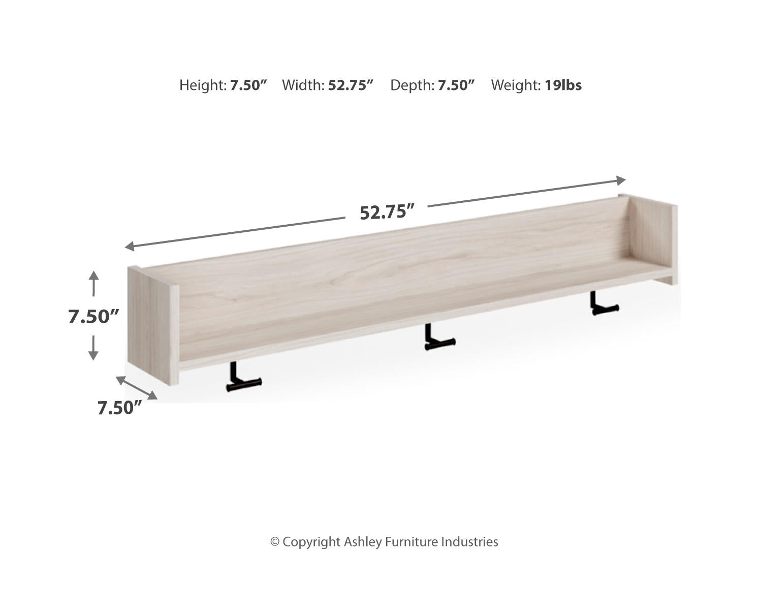 Socalle Wall Mounted Coat Rack with Shelf
