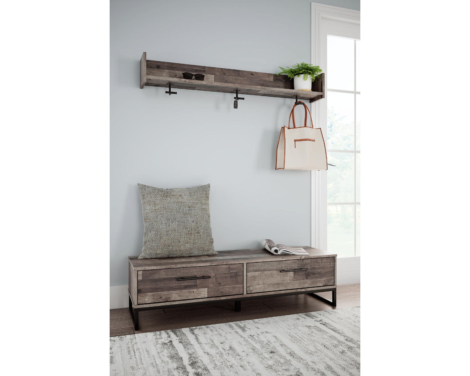 Neilsville Bench with Coat Rack