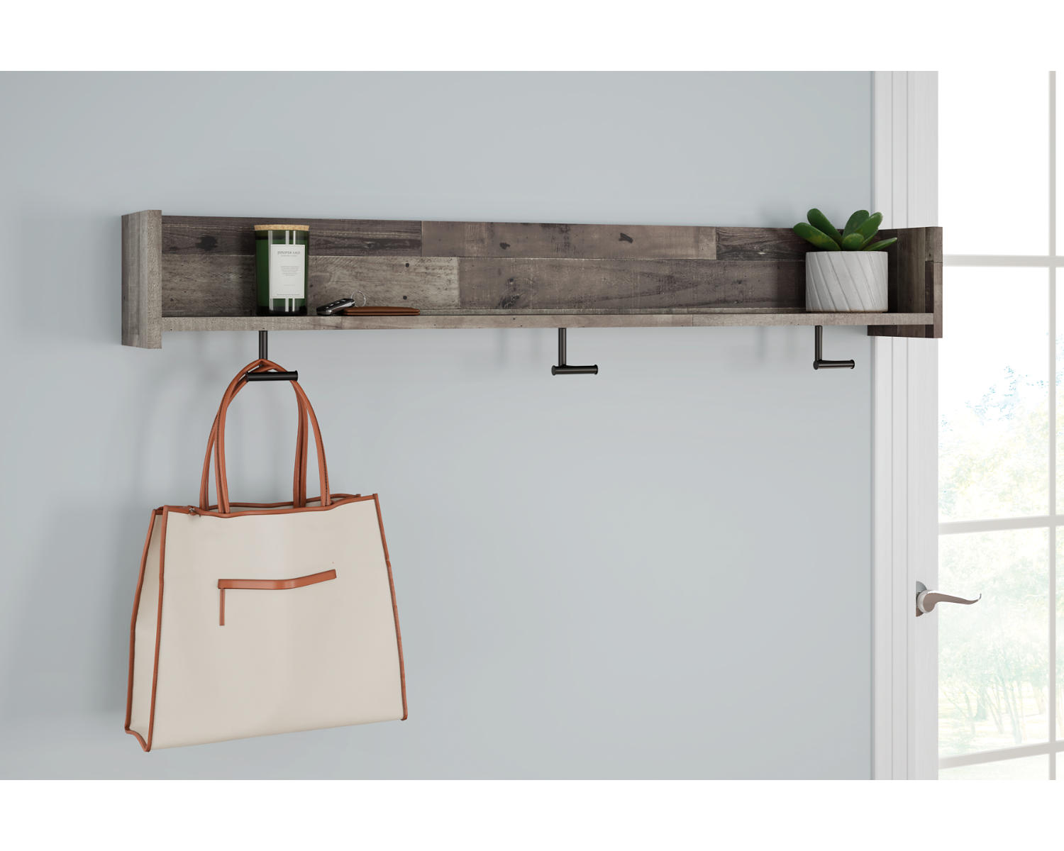Neilsville Wall Mounted Coat Rack with Shelf