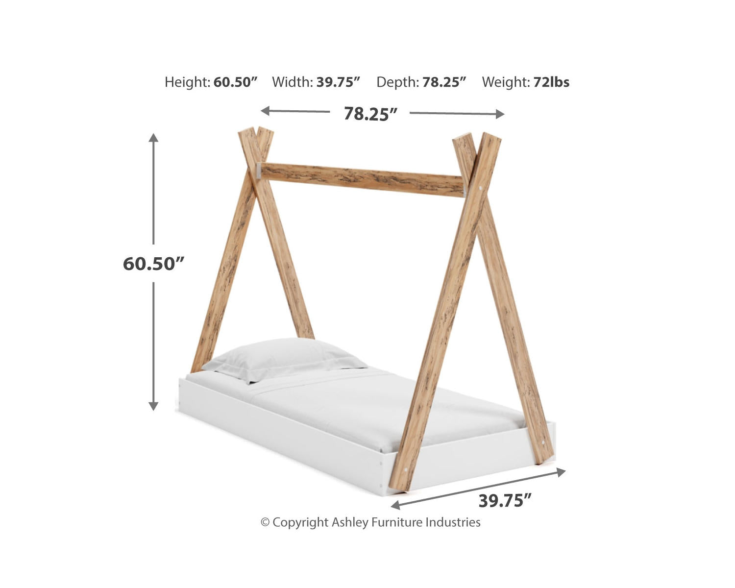 Piperton Twin Tent Complete Bed in Box
