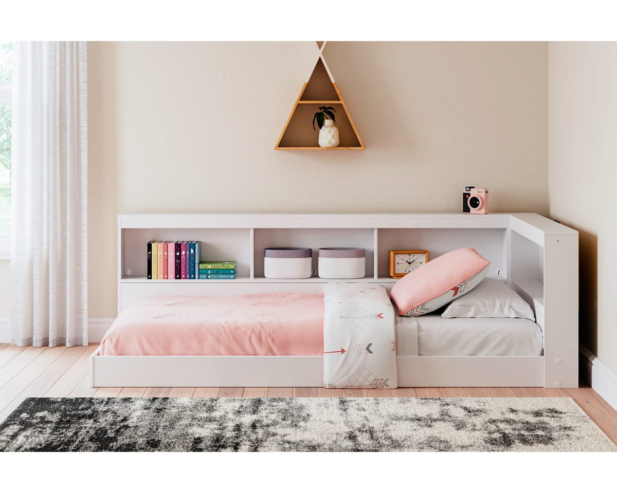 Cama con librería y almacenamiento Piperton Twin
