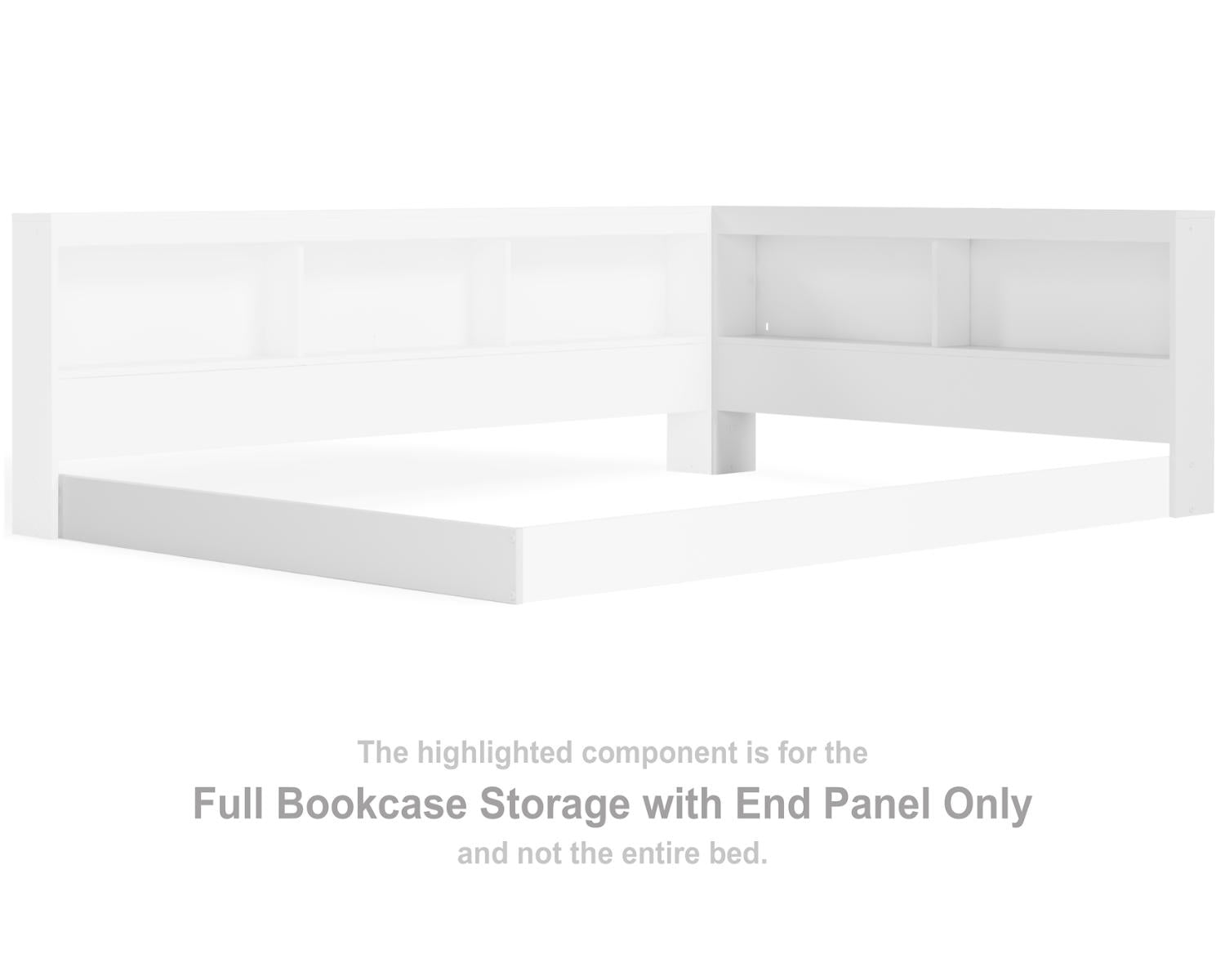 Piperton Full Bookcase Storage with End Panel