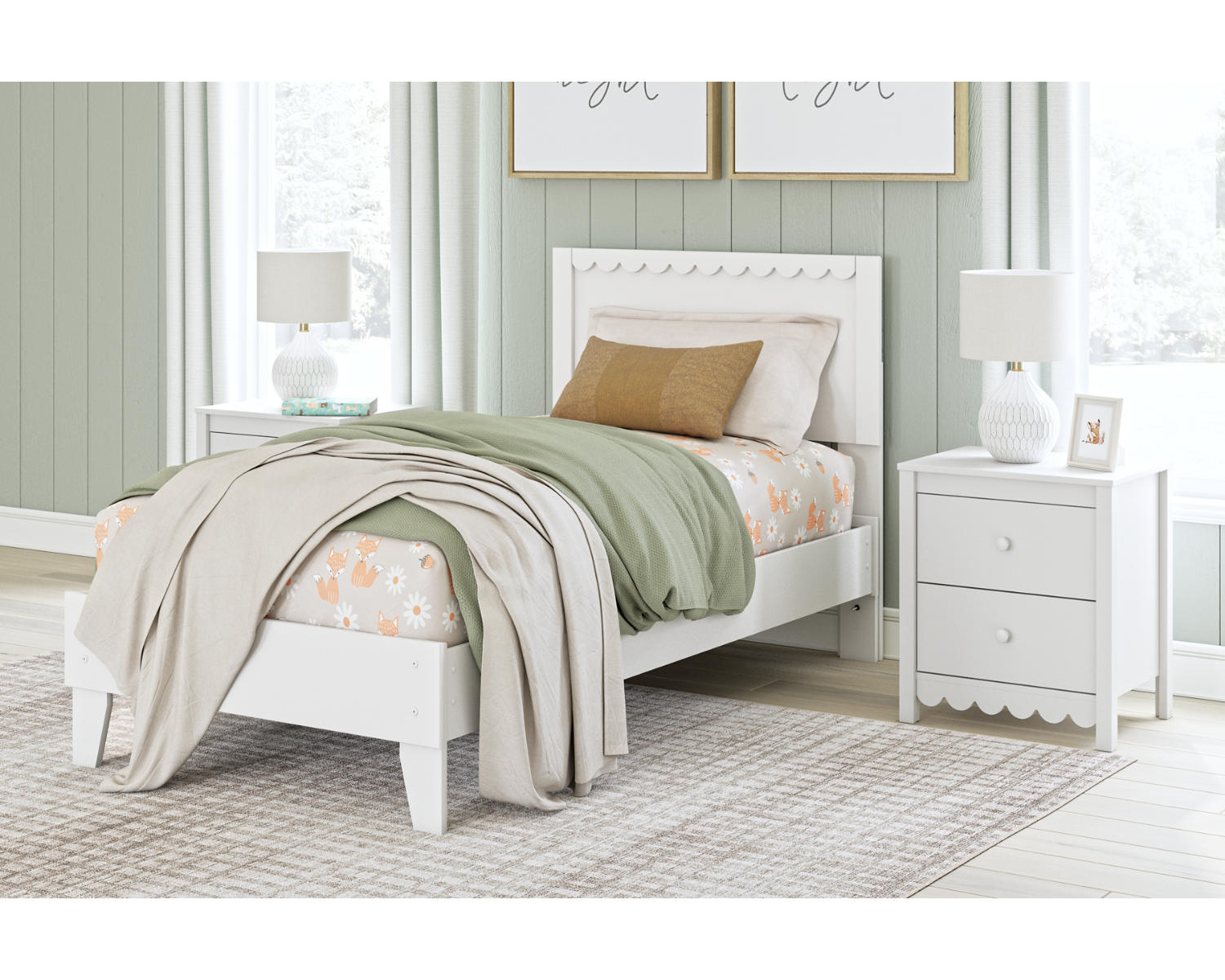 Hallityn Twin Panel Platform Bed