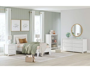 Cama con plataforma y dos paneles Hallityn
