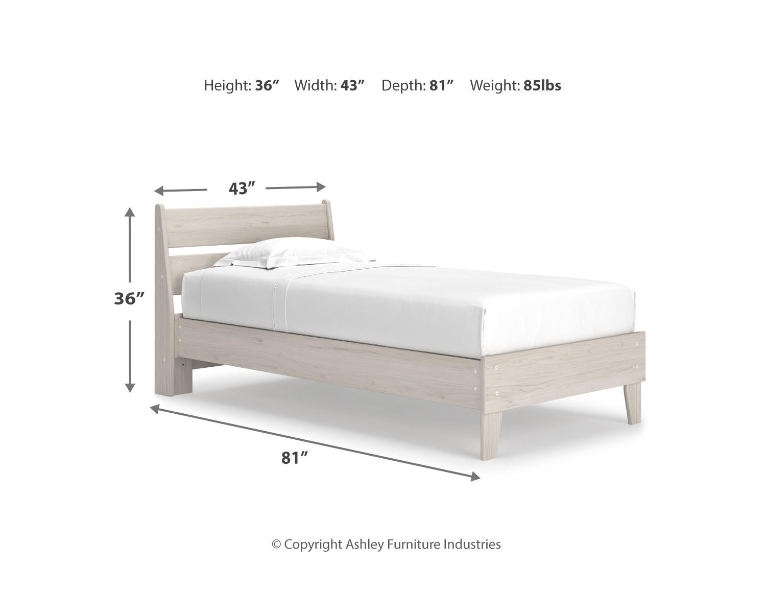 Socalle Twin Panel Platform Bed