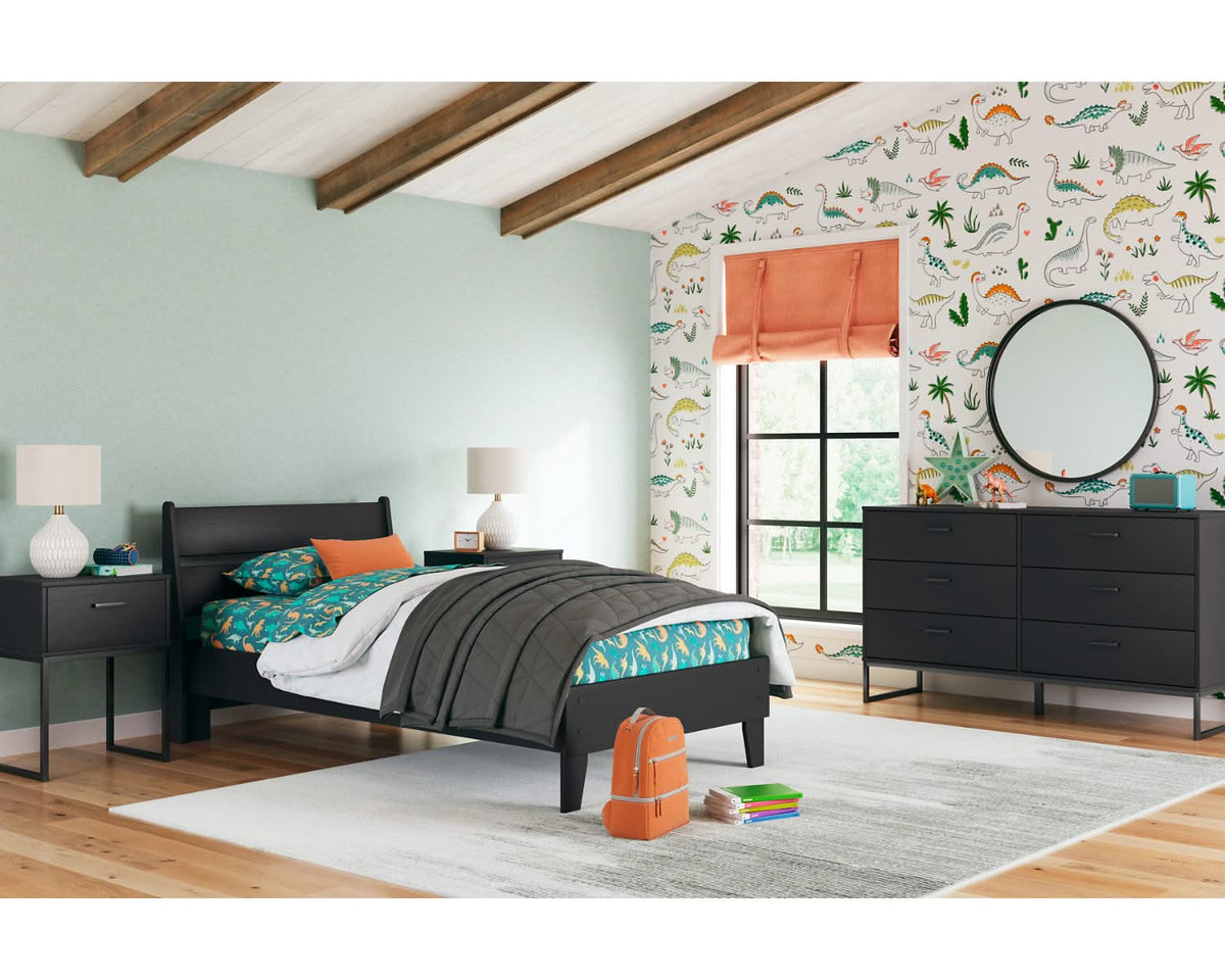Cama de plataforma con dos paneles Socalle