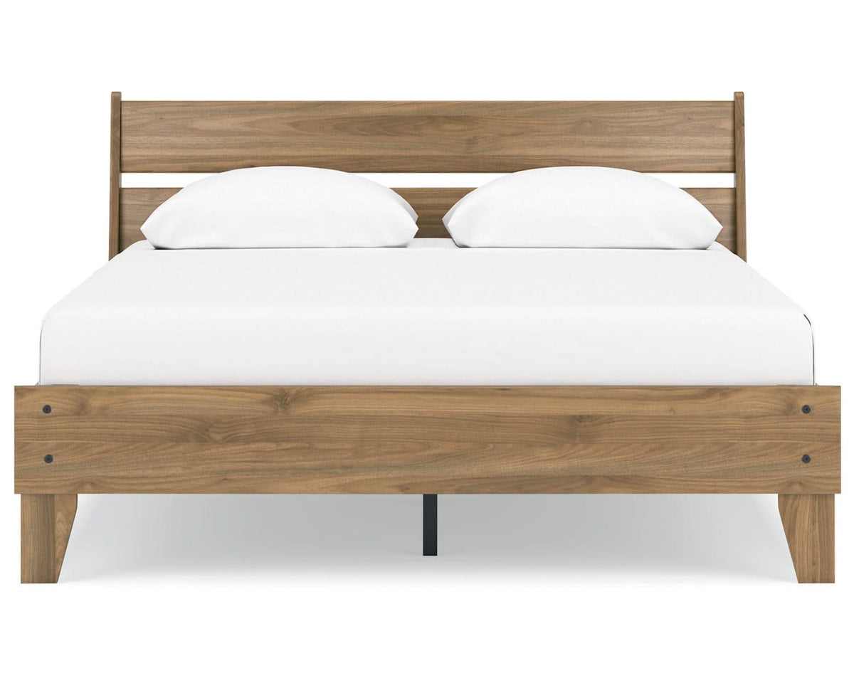Cama Queen con plataforma y paneles Deanlow