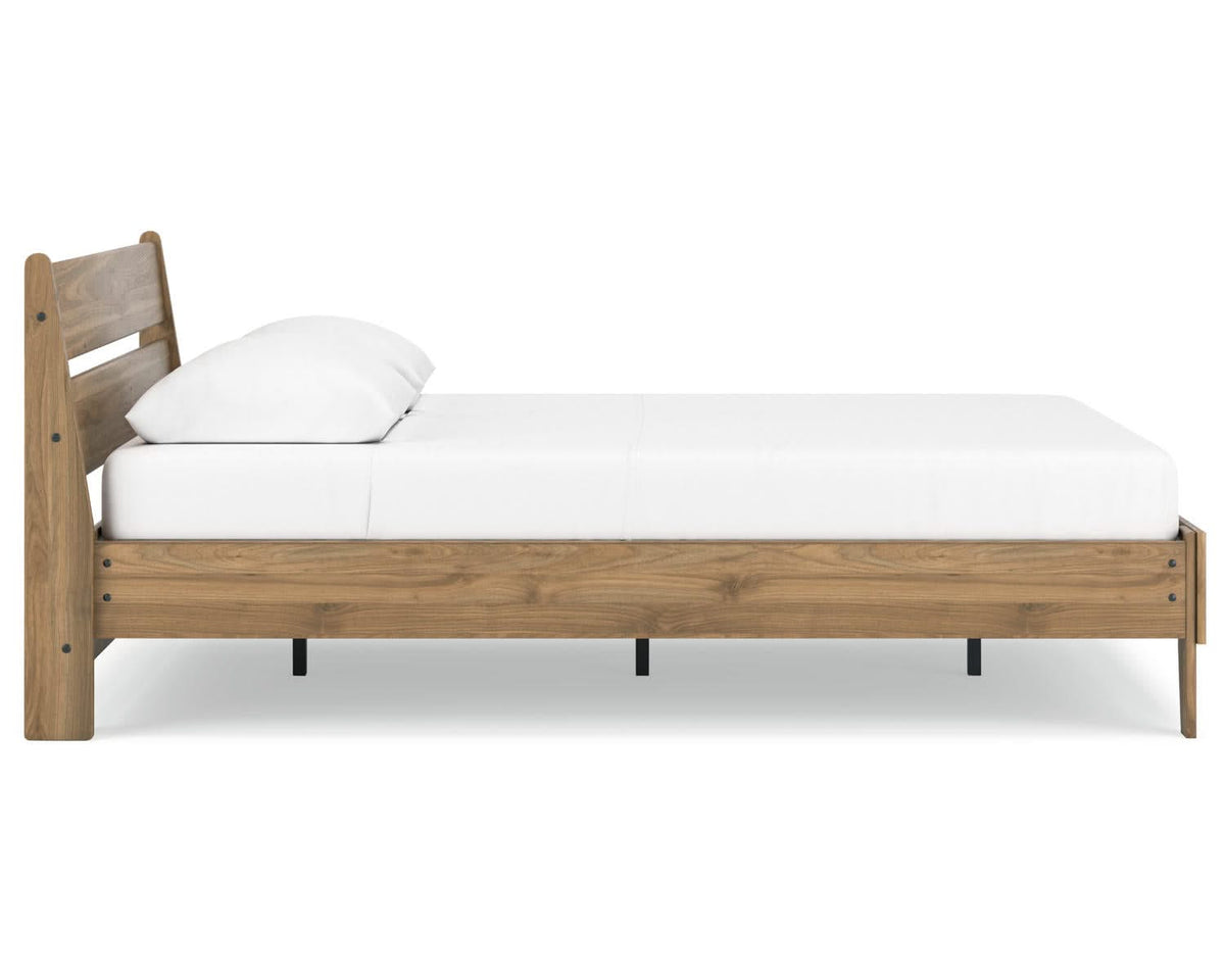 Cama Queen con plataforma y paneles Deanlow