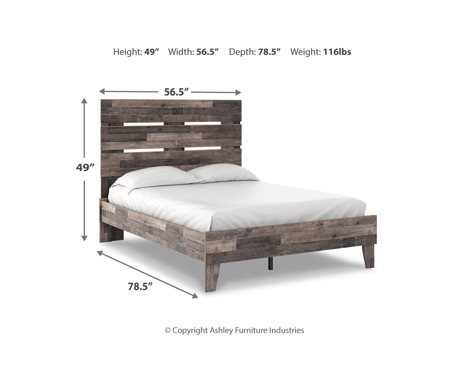 Neilsville Full Panel Platform Bed