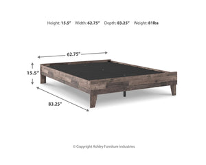 Cama Queen con plataforma Neilsville