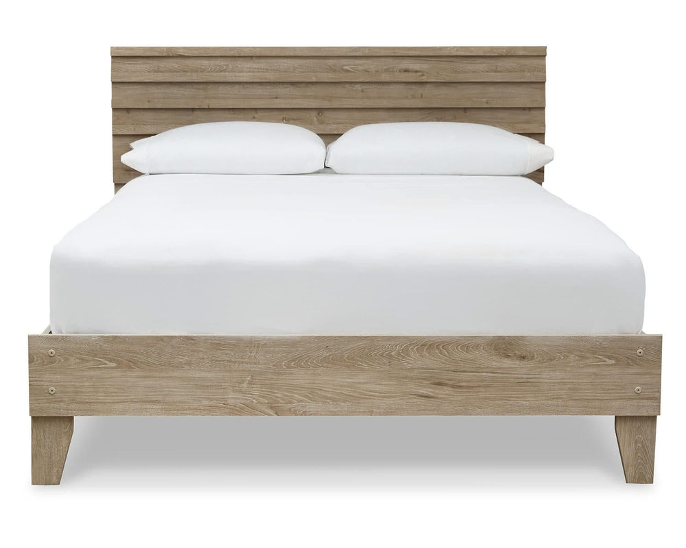 Cama Queen con plataforma y paneles Oliah