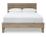 Cama Queen con plataforma y paneles Oliah