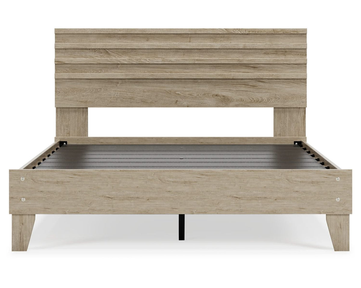 Cama Queen con plataforma y paneles Oliah