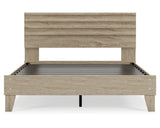Cama Queen con plataforma y paneles Oliah