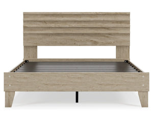 Cama Queen con plataforma y paneles Oliah