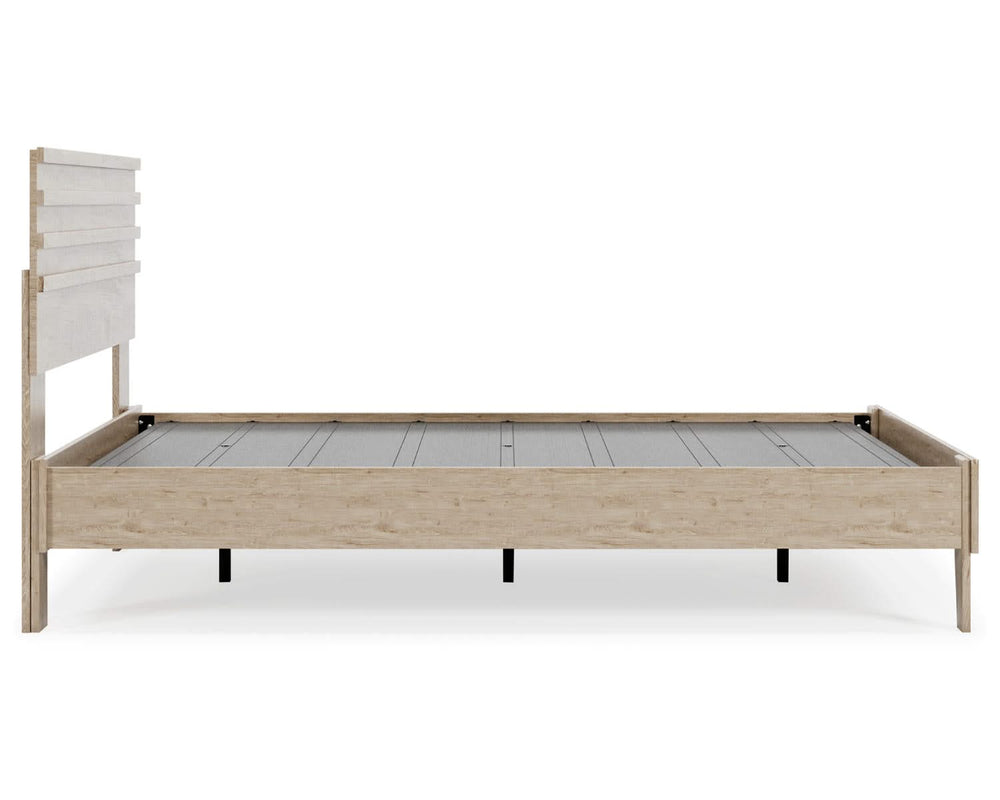 Cama Queen con plataforma y paneles Oliah
