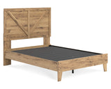 Cama de plataforma con paneles cruzados Larstin Full