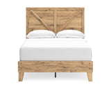Cama de plataforma con paneles cruzados Larstin Full