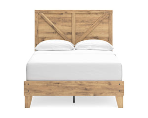 Cama de plataforma con paneles cruzados Larstin Full