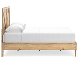 Cama Queen Larstin con plataforma y paneles Crossbuck