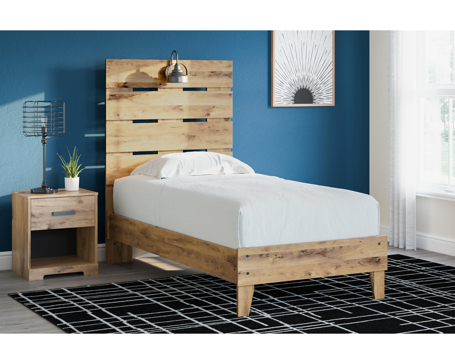 Larstin Twin Panel Platform Bed