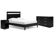 Finch Queen Panel Platform Bed with Dresser and Nightstand