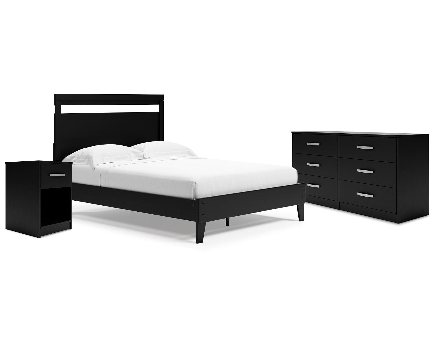 Finch Queen Panel Platform Bed with Dresser and Nightstand
