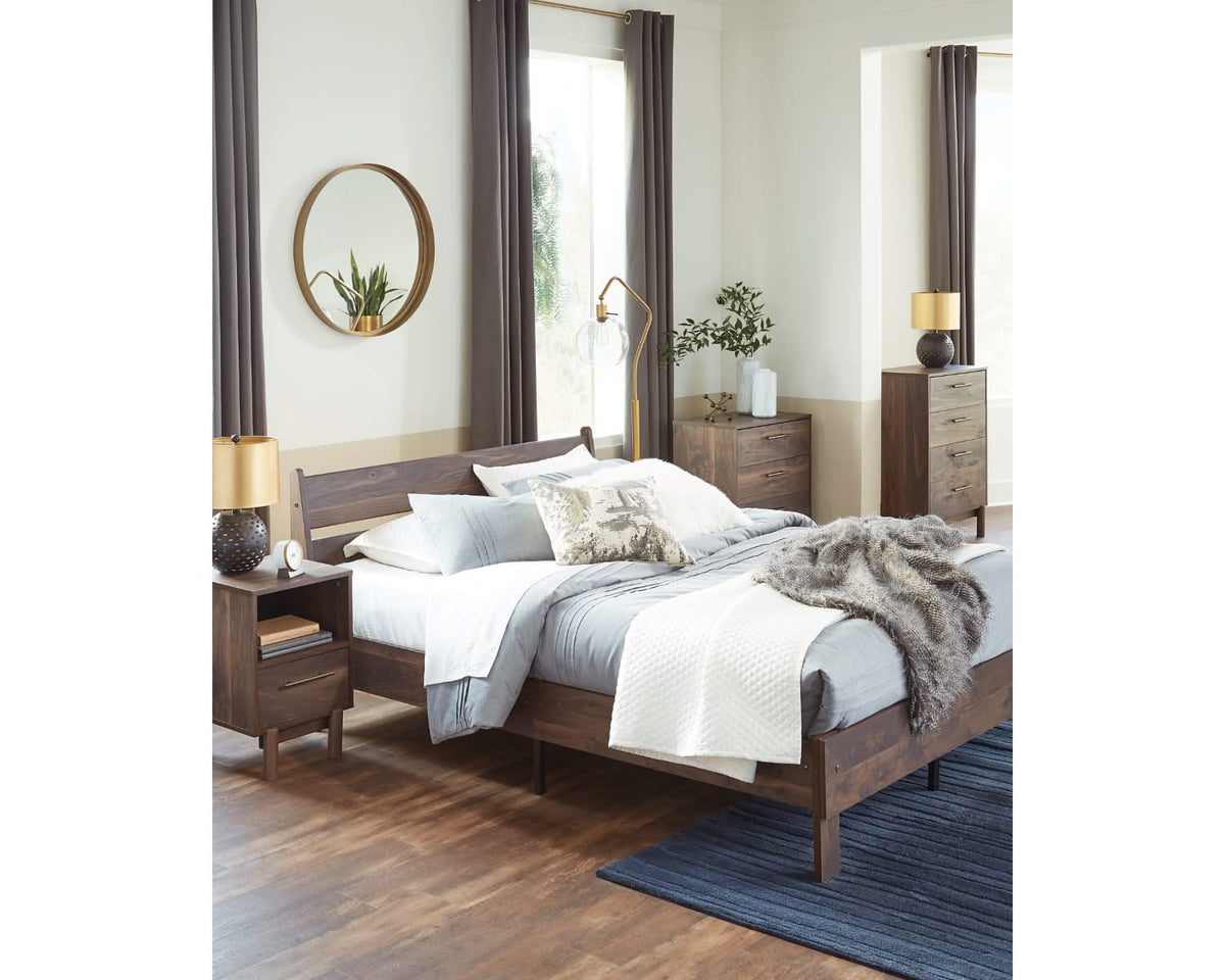 Cama de plataforma con paneles completos Calverson