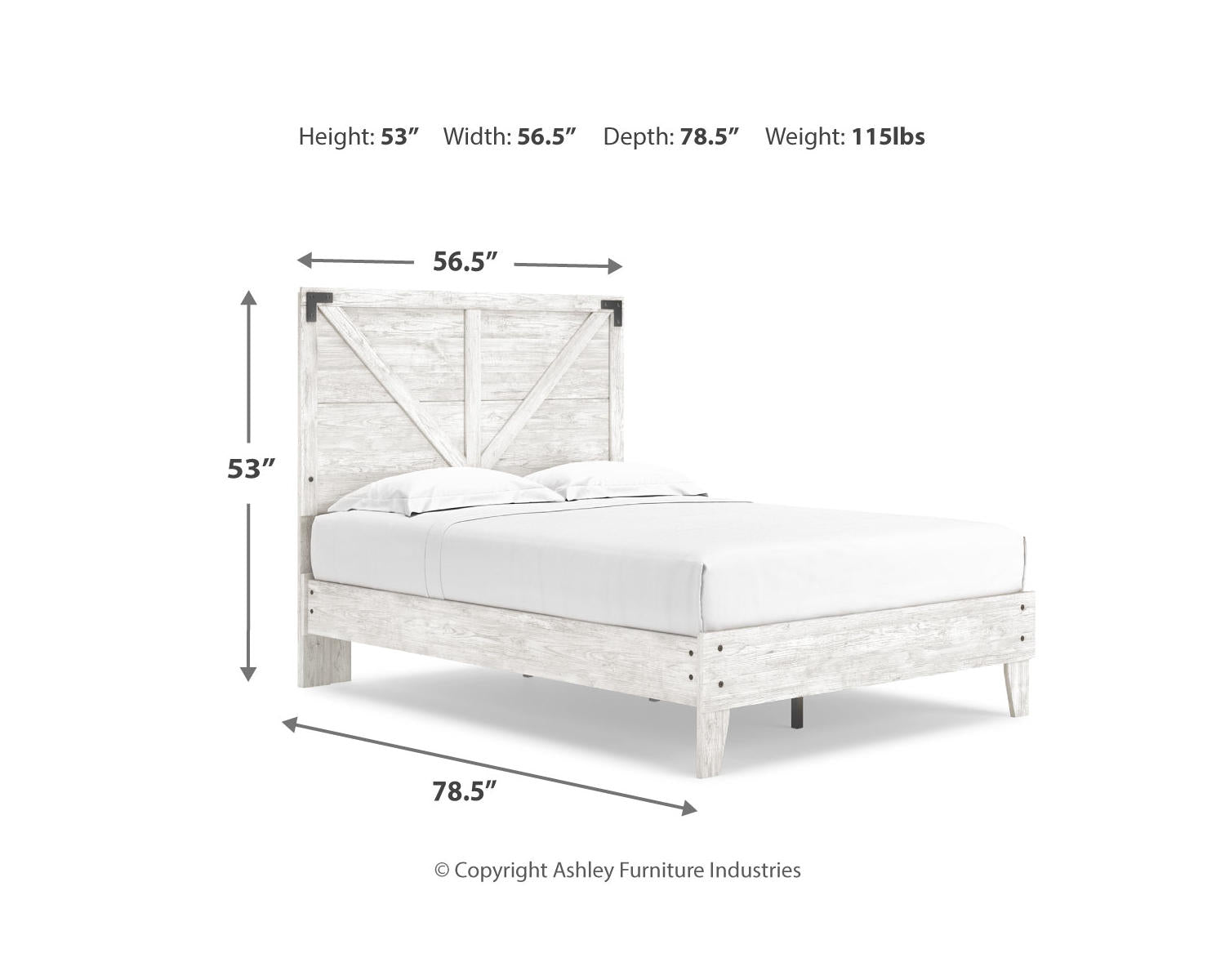 Shawburn Full Crossbuck Panel Platform Bed