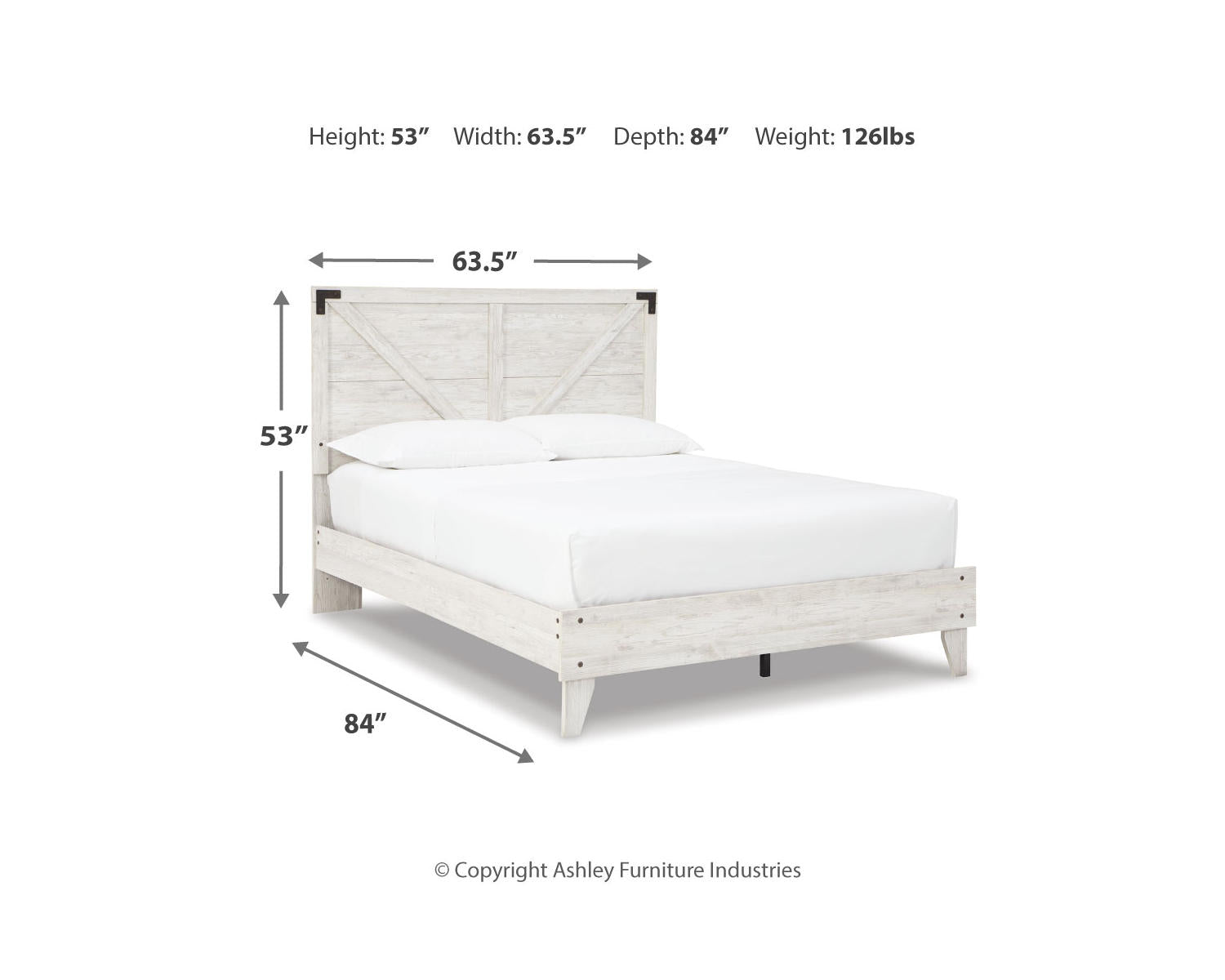 Shawburn Queen Crossbuck Panel Platform Bed