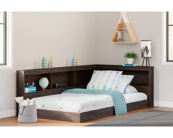 Cama con librería y almacenamiento Piperton Twin