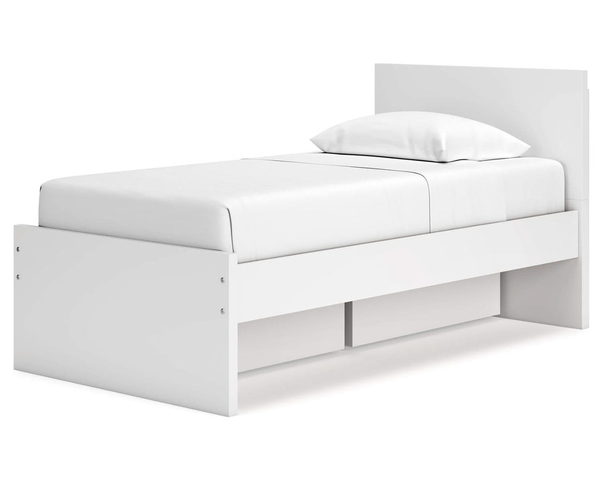 Onita Twin Panel Platform Bed with 1 Side Storage