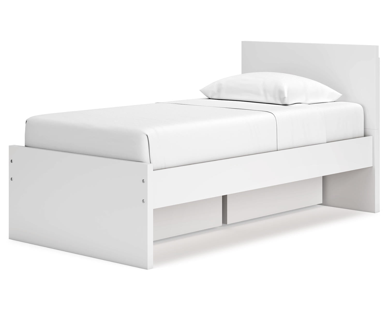 Onita Twin Panel Platform Bed with 1 Side Storage