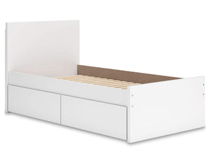 Onita Twin Panel Platform Bed with 1 Side Storage