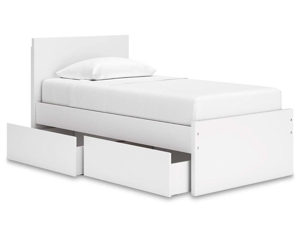 Onita Twin Panel Platform Bed with 1 Side Storage